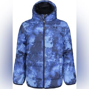 Youth Boys XL Under Armour Tie-Dye Blue Winter Puffer Jacket
